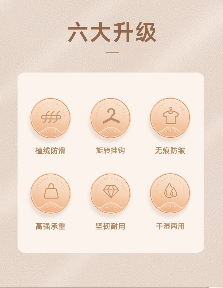 加厚植绒衣架防滑无痕2025新款防肩角家用挂衣晾衣架加宽衣撑衣挂详情2