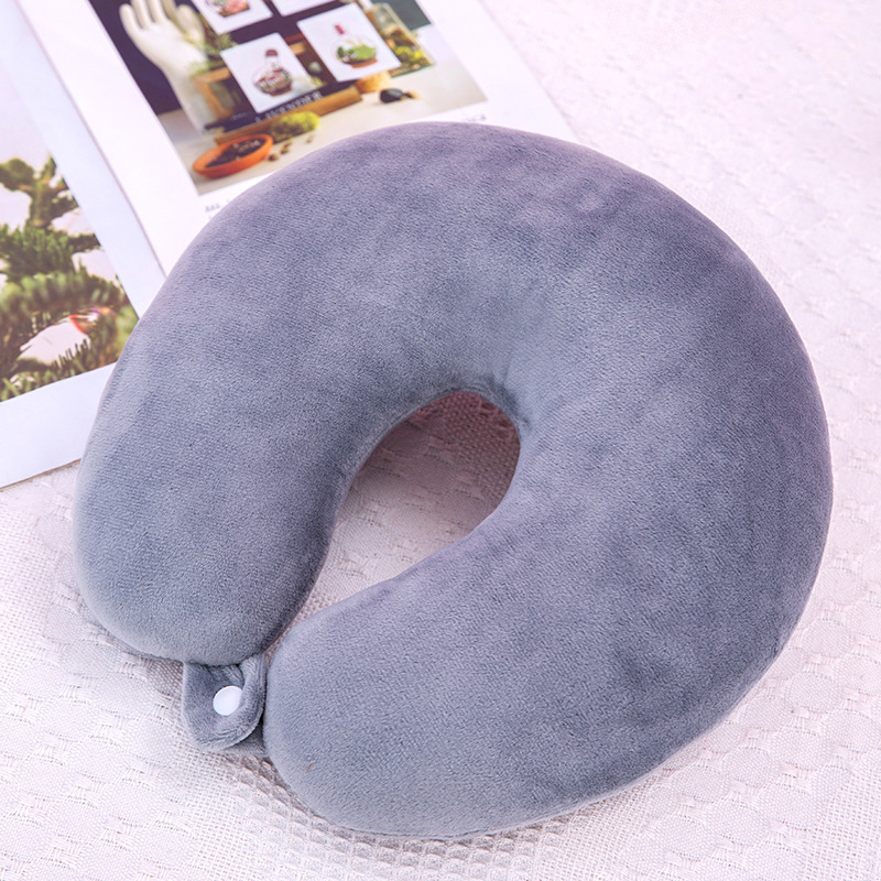 Office lunch break U-shaped pillow, neck support, soft car seat pillow, outdoor travel PP cotton U-shaped pillow pic 4