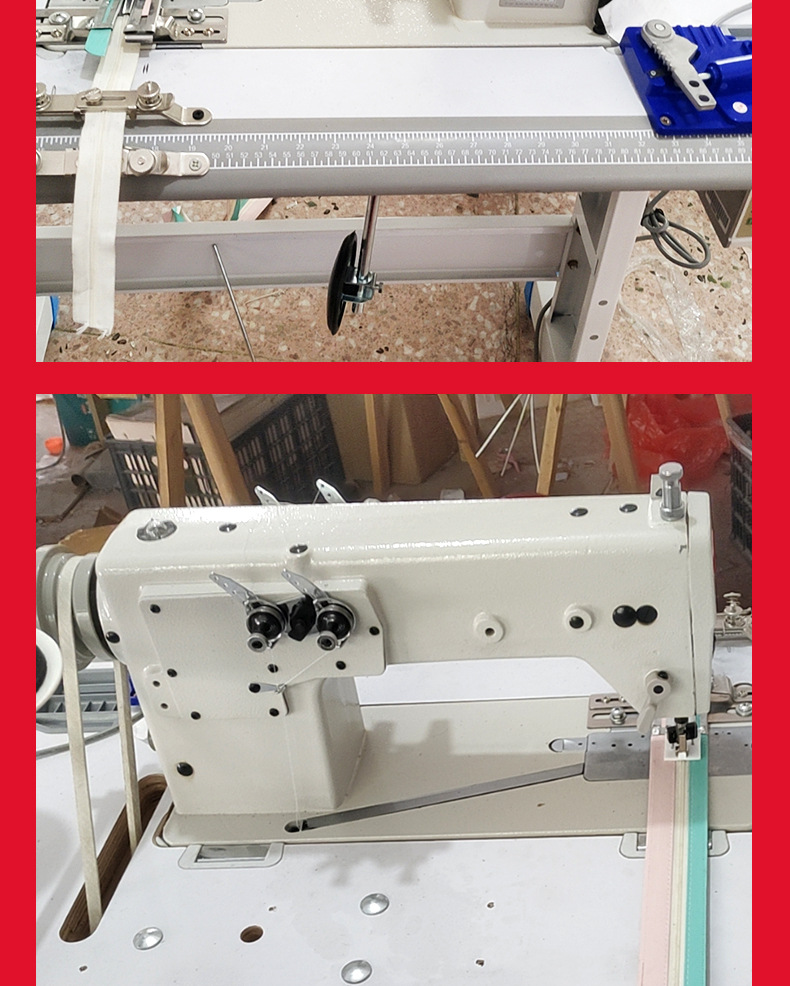 双针车自动缝箱包首饰包3800链条机车拉链缝纫机详情3