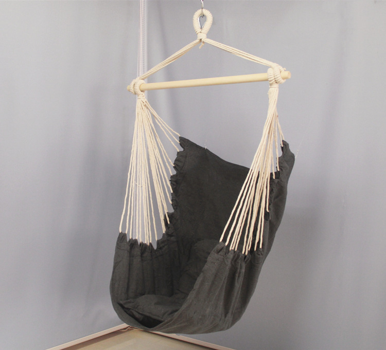 Wholesale of cross-border outdoor hammocks, balcony indoor hammocks, frame swings, leisure colorful striped canvas swings and hanging chairs pic 35