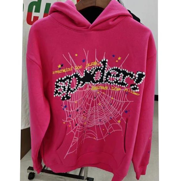 欧美潮牌海外版重磅连帽衫潮流情侣蜘蛛网加绒Sp5der卫衣跨境爆款详情8