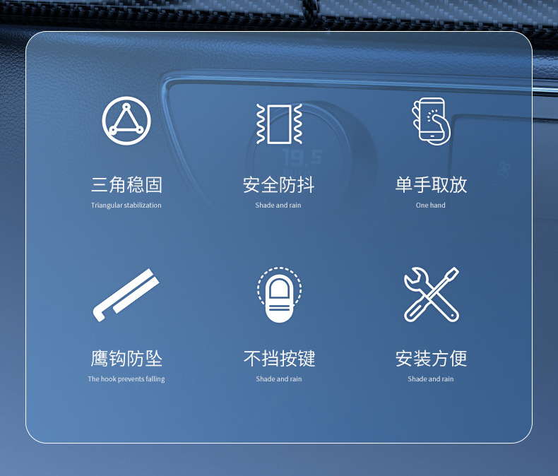 New car mobile phone navigation stand, universal car air outlet, small gravity fixed LOGO, factory direct sales pic 2