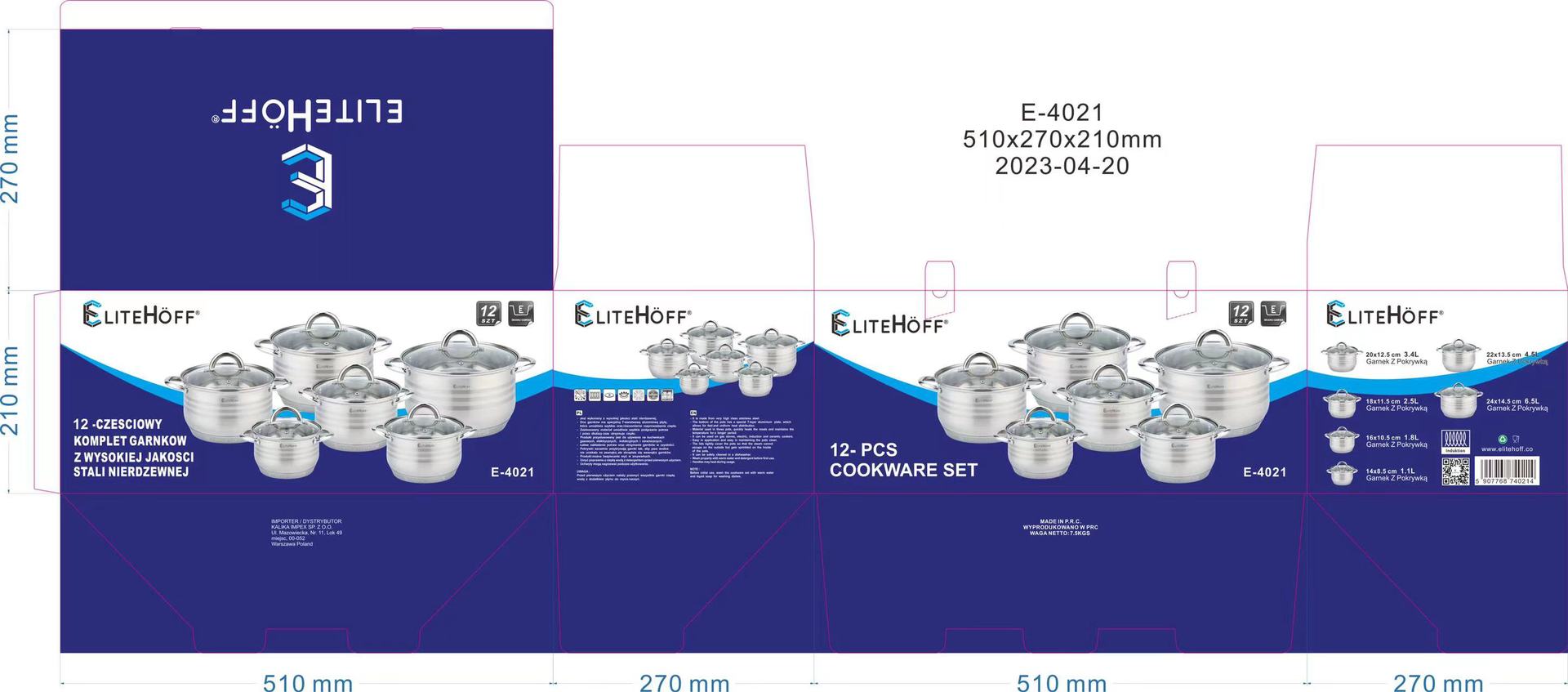 跨境不锈钢12件套锅线柄奶锅不锈钢汤锅蒸锅详情3