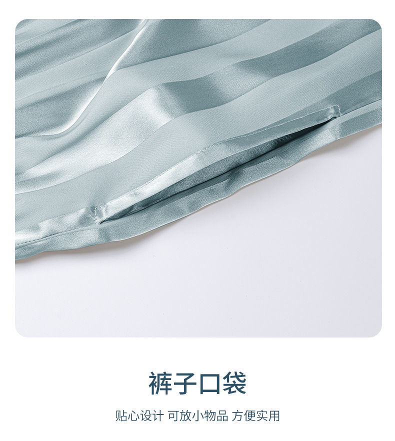 冰丝睡裤男士夏季居家舒适薄款仿真丝短裤宽松大码可外穿一件起批详情14