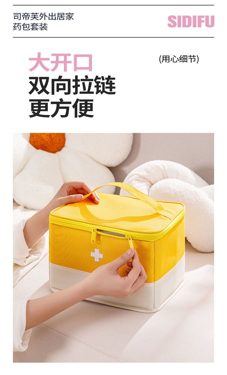 新款折叠药箱大容量分类医疗包防尘防潮急救包旅行家用药品收纳袋详情15