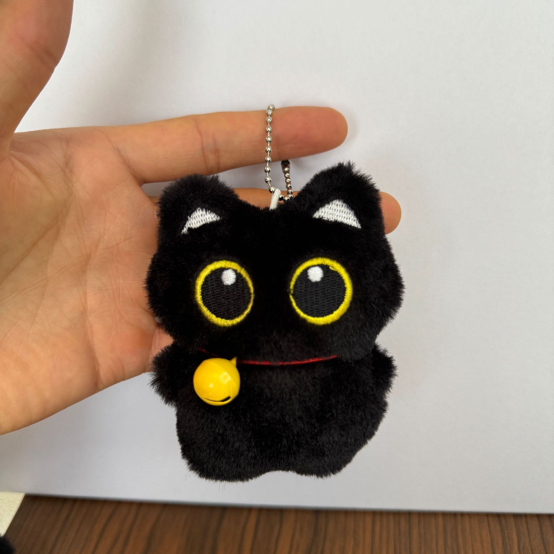 Cartoon black cat doll plush toy pendant, little cat toy pendant, cute gift, squeaky squeaky bag accessory pic 7