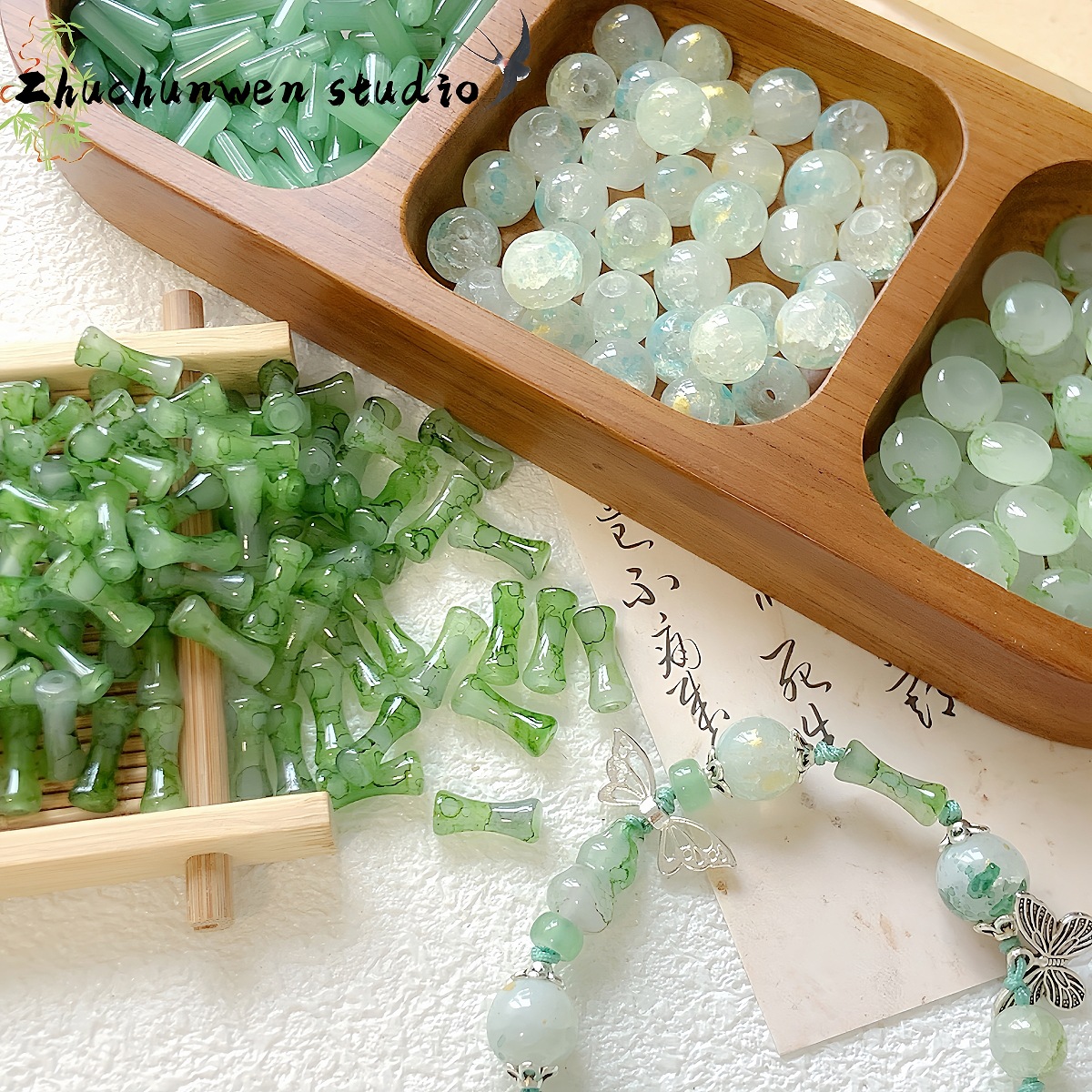 【江南】新中式琉璃珠竹节diy手工串珠材料手链项链饰品散珠配件详情4