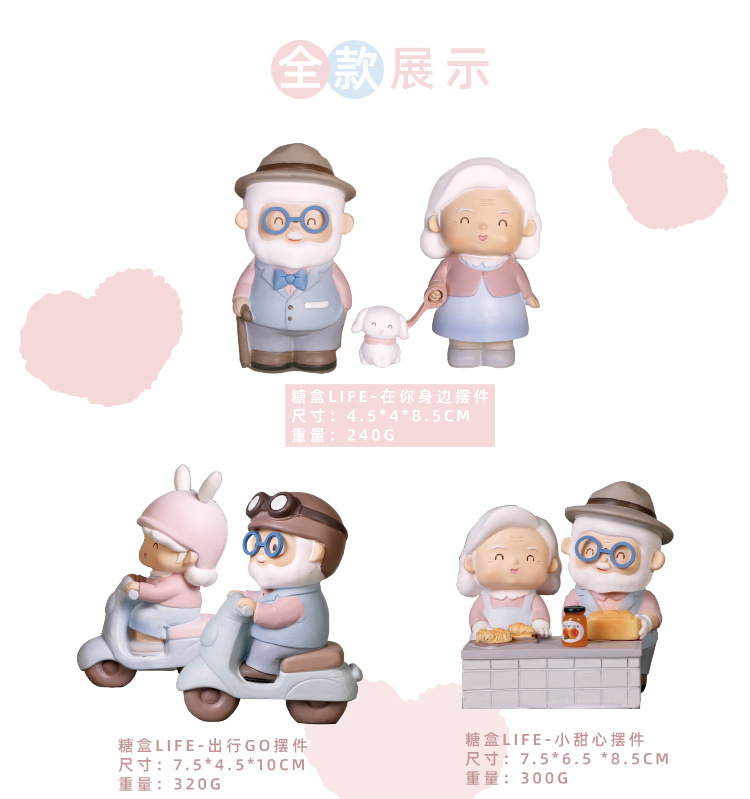 Customized and processed creative resin handicraft ornaments for living rooms, bedrooms, tabletops, wedding anniversaries and birthdays, as gifts for elders pic 2