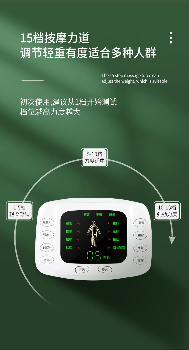 New dual-output meridian therapy device, multi-functional acupuncture and full-body massage device, medium-frequency home pulse massage device K80 pic 12