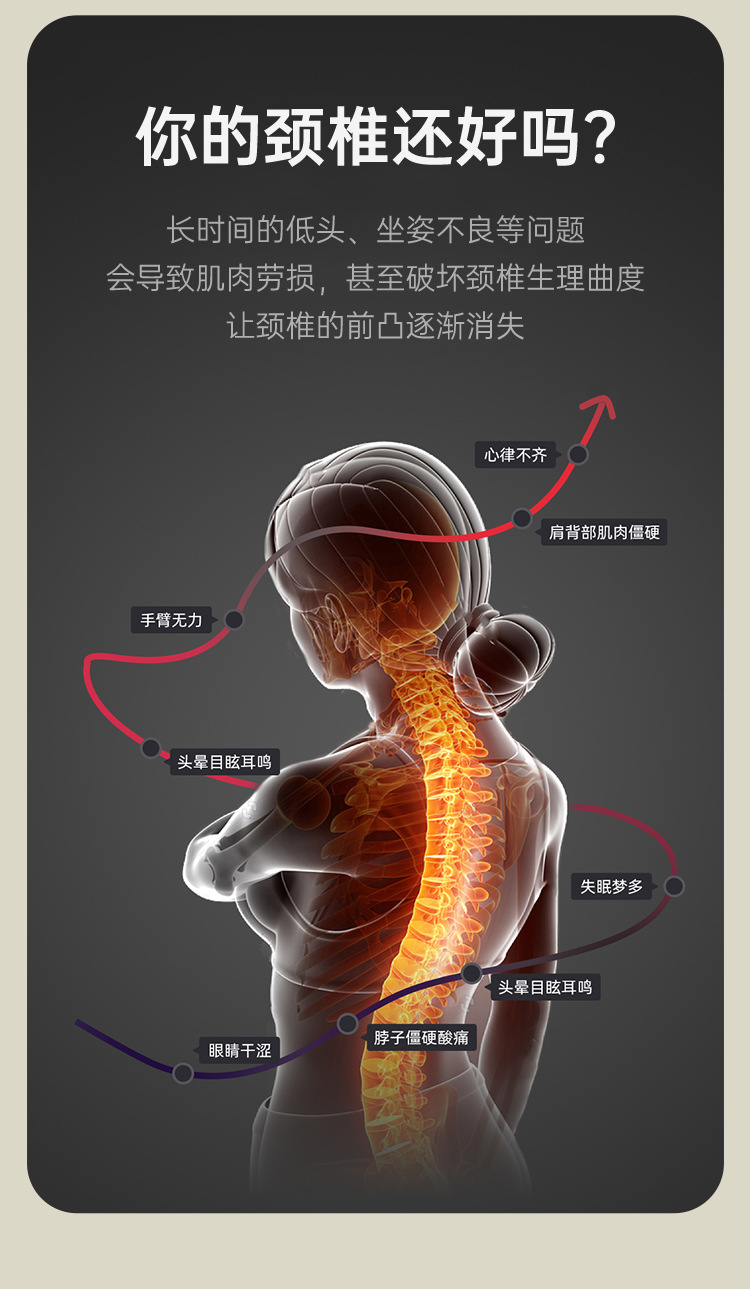 四季护颈颈托护颈脖套颈托脖子前倾矫正器劲椎托护颈椎办公室防低详情6