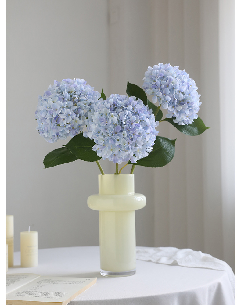 新款单枝爱妃绢布假花绣球仿真花婚庆花墙手捧花摄影花材绣球绢花详情9