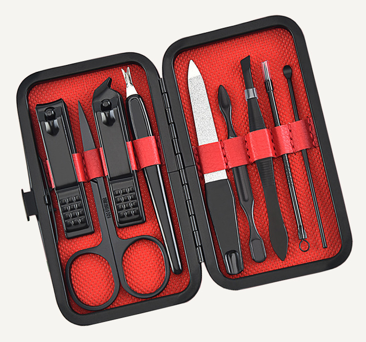 Factory direct sales of stainless steel nail clippers and nail scissors set, 7-piece nail tool set, printed with gift LOGO pic 32