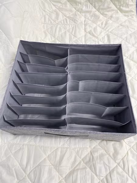 Double-row pants storage box, home clothes organizing box, wardrobe compartments for clothes storage, drawer layering magic tool pic 22