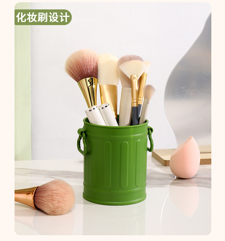 创意简约大容量塑料笔筒化妆刷收纳筒学生办公桌面杂物收纳盒详情16
