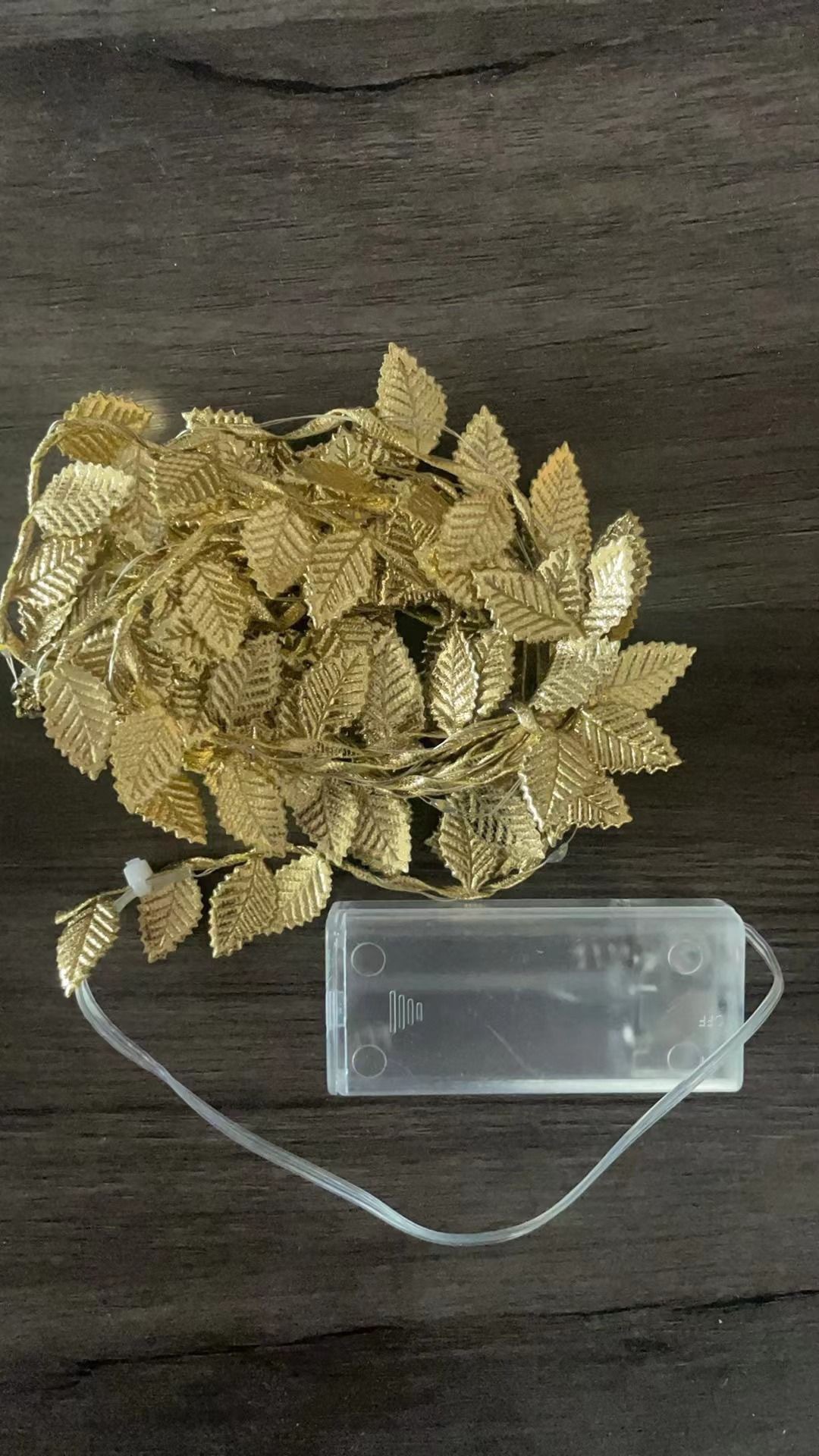 Cross-border new product LED simulation gold leaf light string, Christmas decoration, green vine luminous green leaf string light, colorful light pic 11