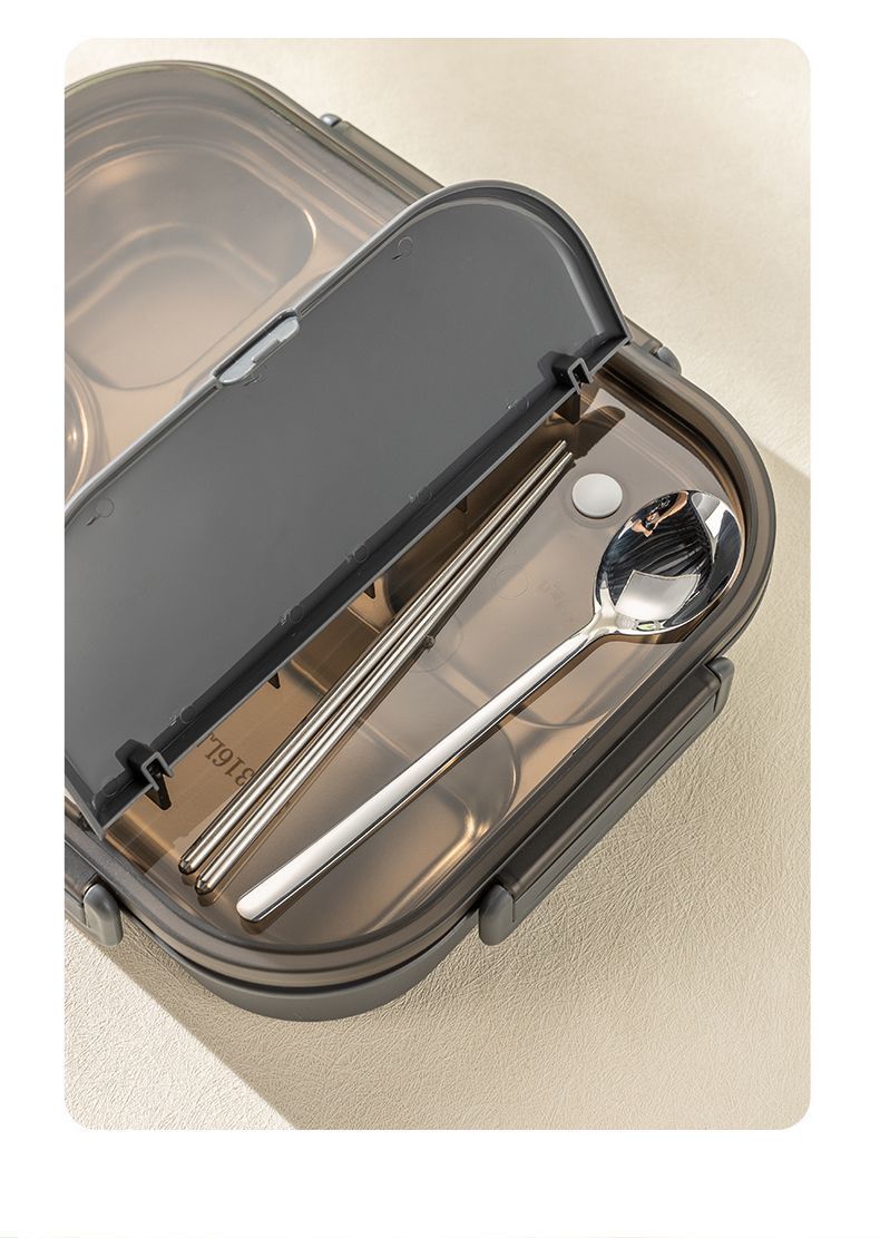 Huihai 316 stainless steel lunch box, specifically designed for students and office workers, is a microwave-safe compartments Japanese bento box pic 29