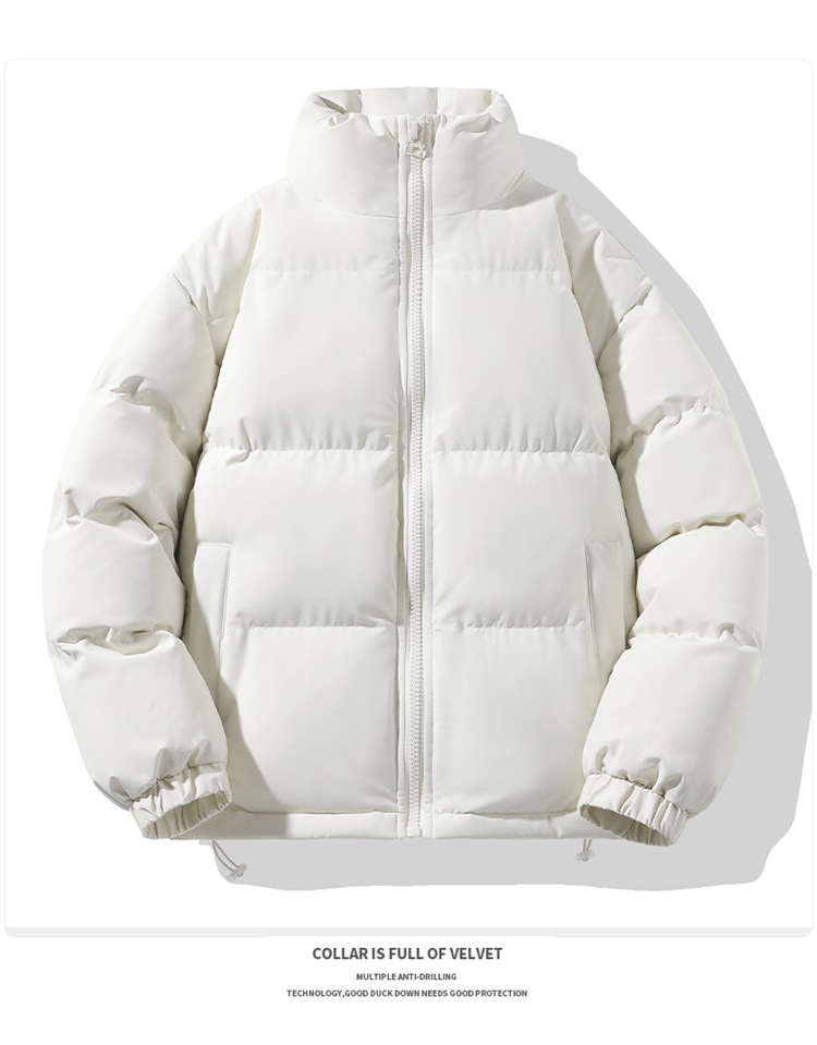 情侣羽绒棉衣外套男装青年加厚保暖棉服立领宽松面包服御寒棉袄子详情12