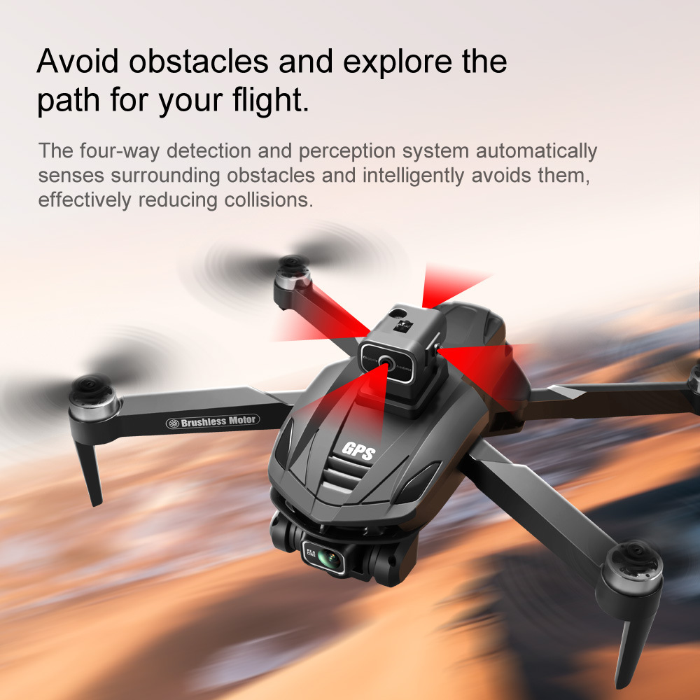The cross-border AliExpress bestseller V168 brushless GPS return high-definition 8 aerial obstacle avoidance drone is a remote control aircraft for foreign trade pic 12