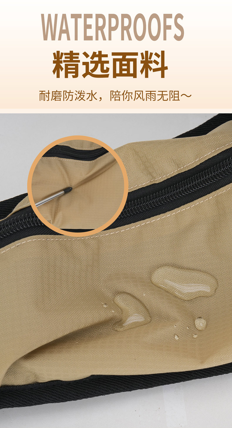Cross-border large-capacity waterproof running and fitness mobile phone chest bag, multi-functional nylon water bottle waist, outdoor sports waist bag pic 11