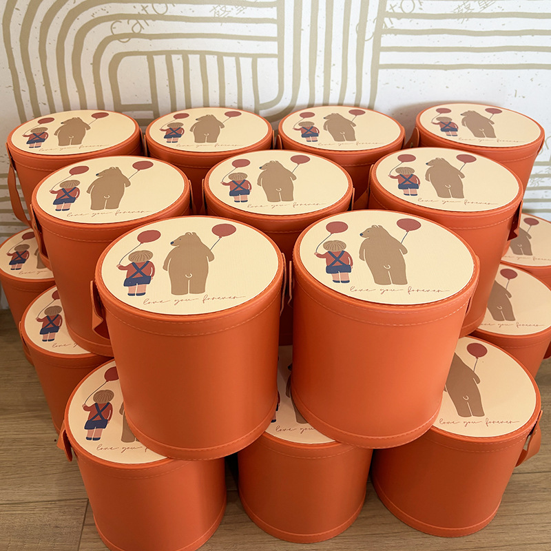 生日快乐可手提带盖子儿童生日礼物抱抱桶宝宝满月伴手礼盒子详情5