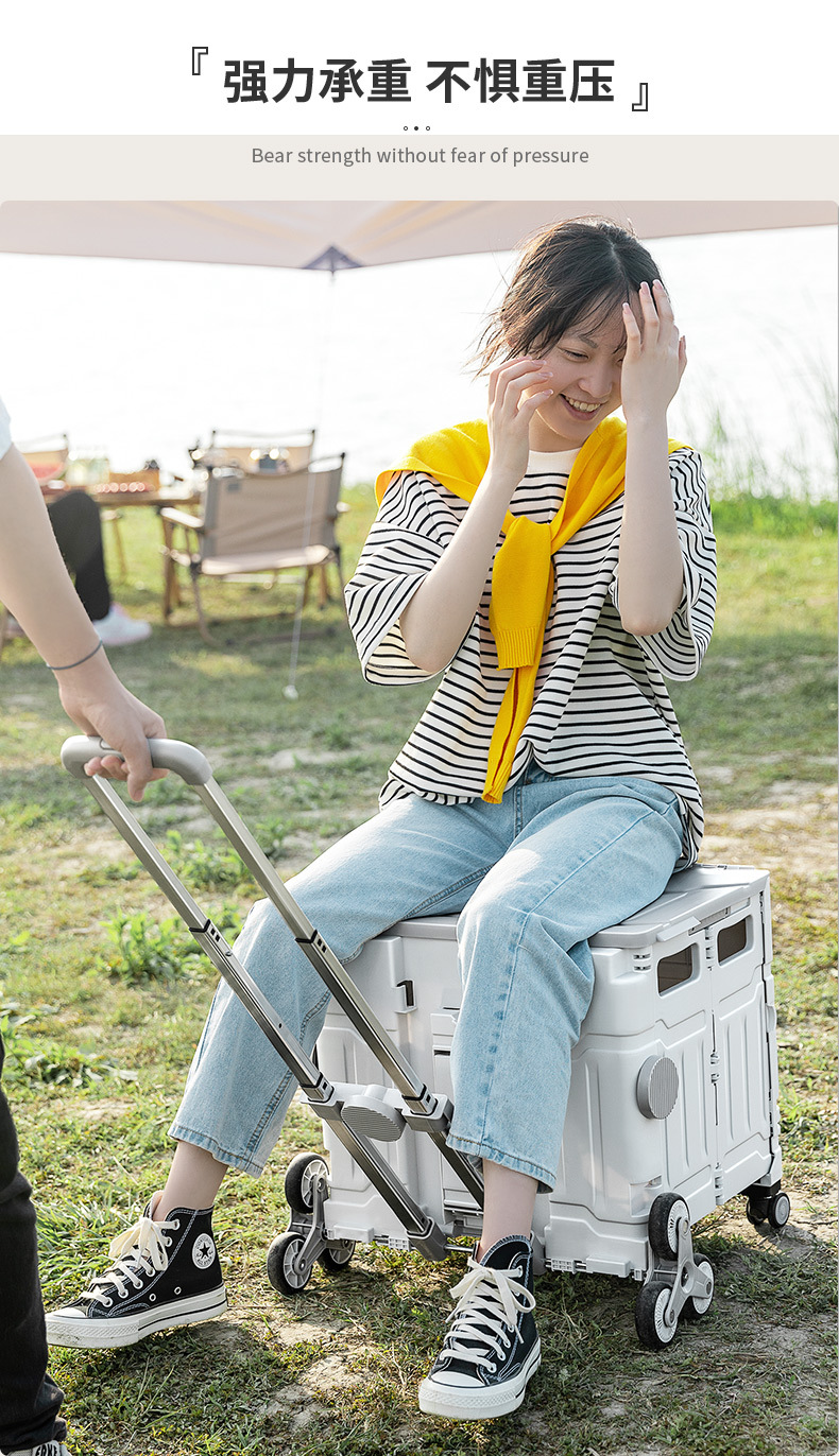 户外露营折叠买菜车家用便携快递小推车摆地摊拉货拖车折叠购物车详情20