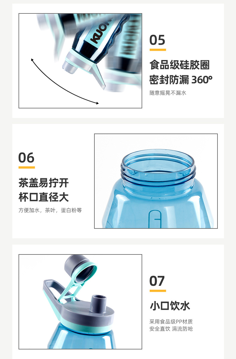 创意水杯学生高颜值塑料健身运动水杯大容量男耐高温便携太空杯详情12