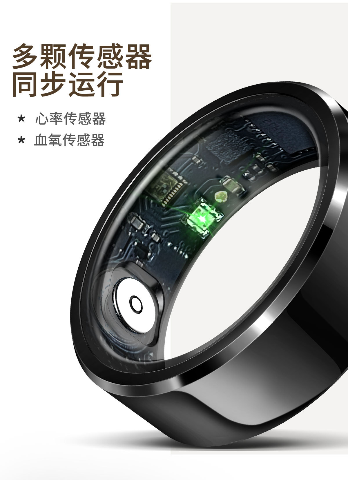 新款跨境R6智能戒指睡眠运动计步防水蓝牙拍照戒指心率血氧详情7