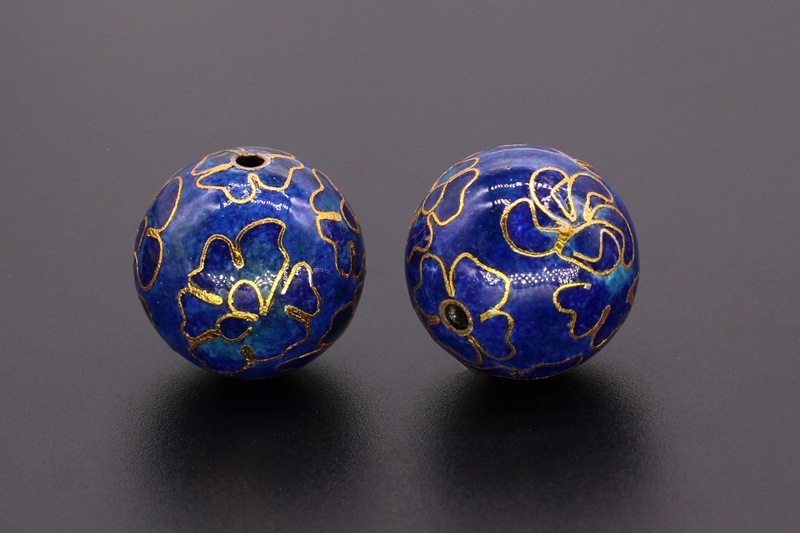 Traditional copper-based cloisonne enamel jewelry accessory beads, cloisonne multi-specification polished round beads pic 43