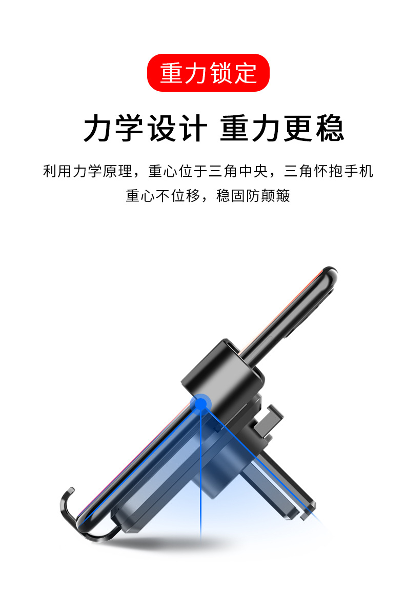 Creative automotive products: air outlet, car bracket, gravity navigation bracket, multi-functional car mobile phone bracket pic 11