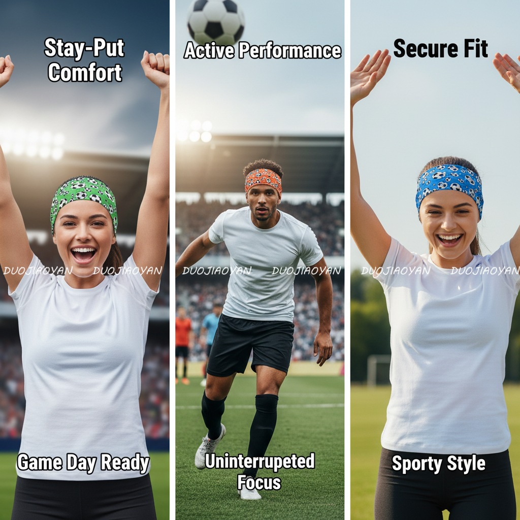 Cross-border best-selling football hair band, World Cup cheering headscarf, elastic sports hair band, unisex antiperspirant hair band pic 4