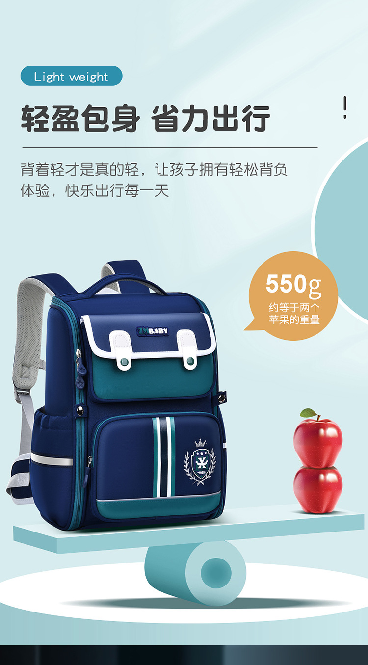 Sesame Baby new school bag for Boys one-piece open space bag 1-3-6 grade children backpack pic 12