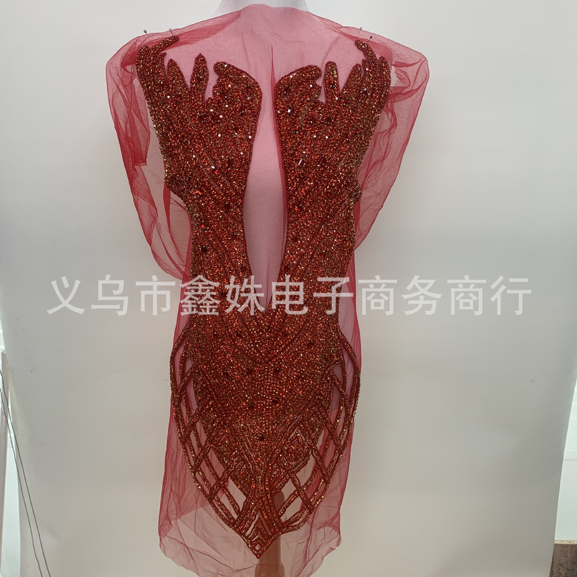 Luxurious handcrafted rhinestone applique clothing accessories with exquisite workmanship pic 5
