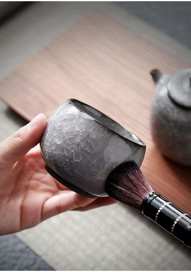 冰花主人杯单杯高档情侣一对功夫茶杯男士品茗杯子冰裂纹陶瓷茶盏详情2