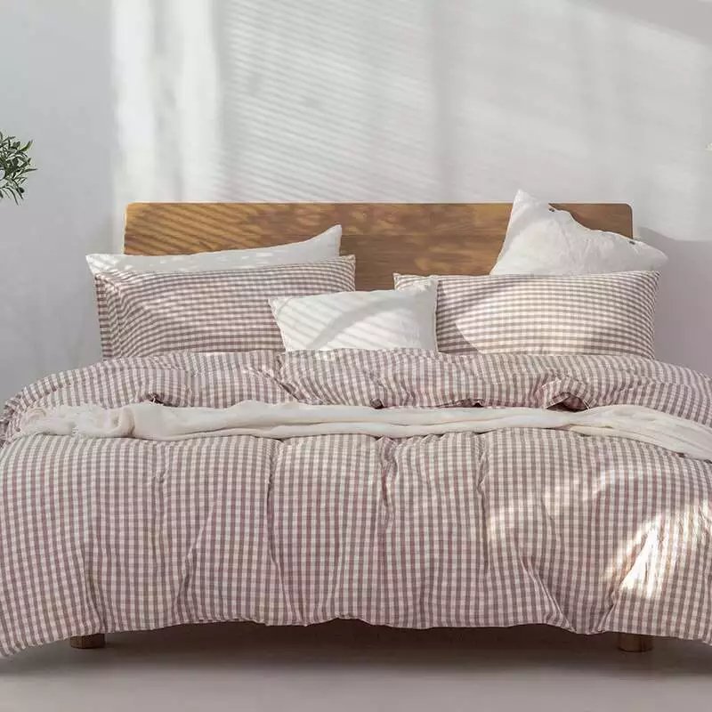 Muji pure cotton washed cotton four-piece set, Class a baby and mother grade bed sheets and duvet covers, all-cotton light luxury high-end bedding pic 43