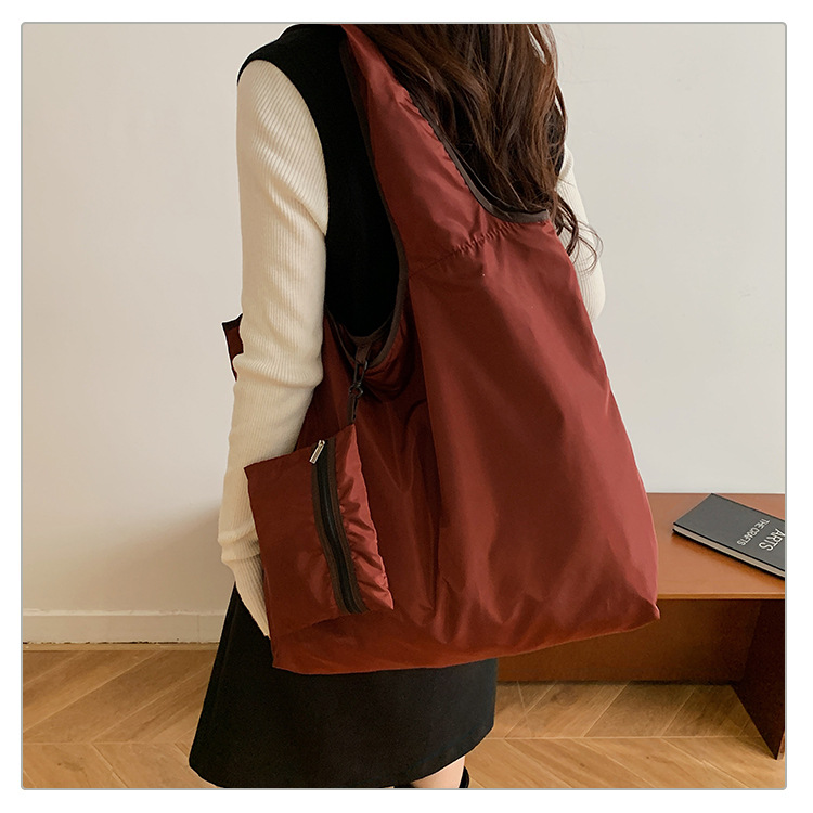 2026新款韩版折叠购物袋大容量收纳袋防水超市手提托特包环保布袋详情14