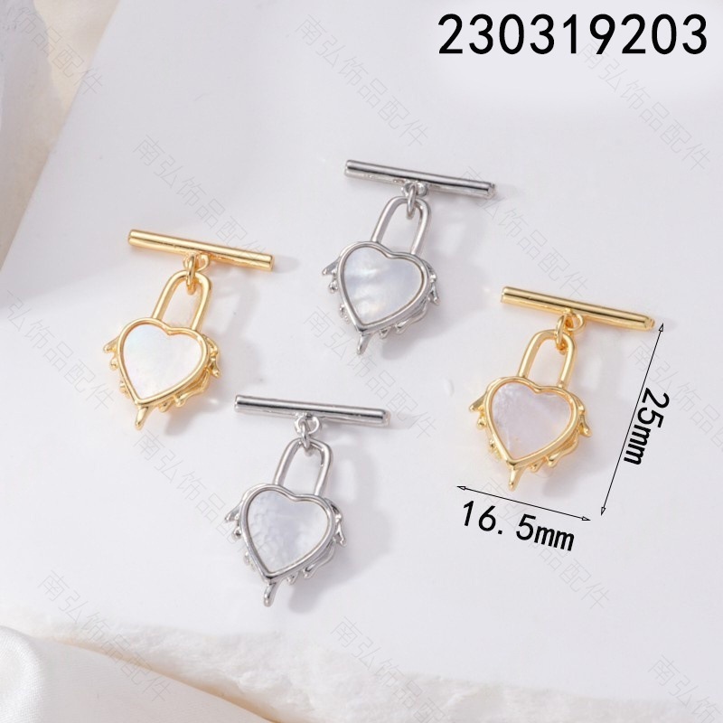 Pearl necklace clasp, 18k gold inlaid with zirconium irregular OT clasp, diy bracelet necklace ending chain clasp accessory pic 33