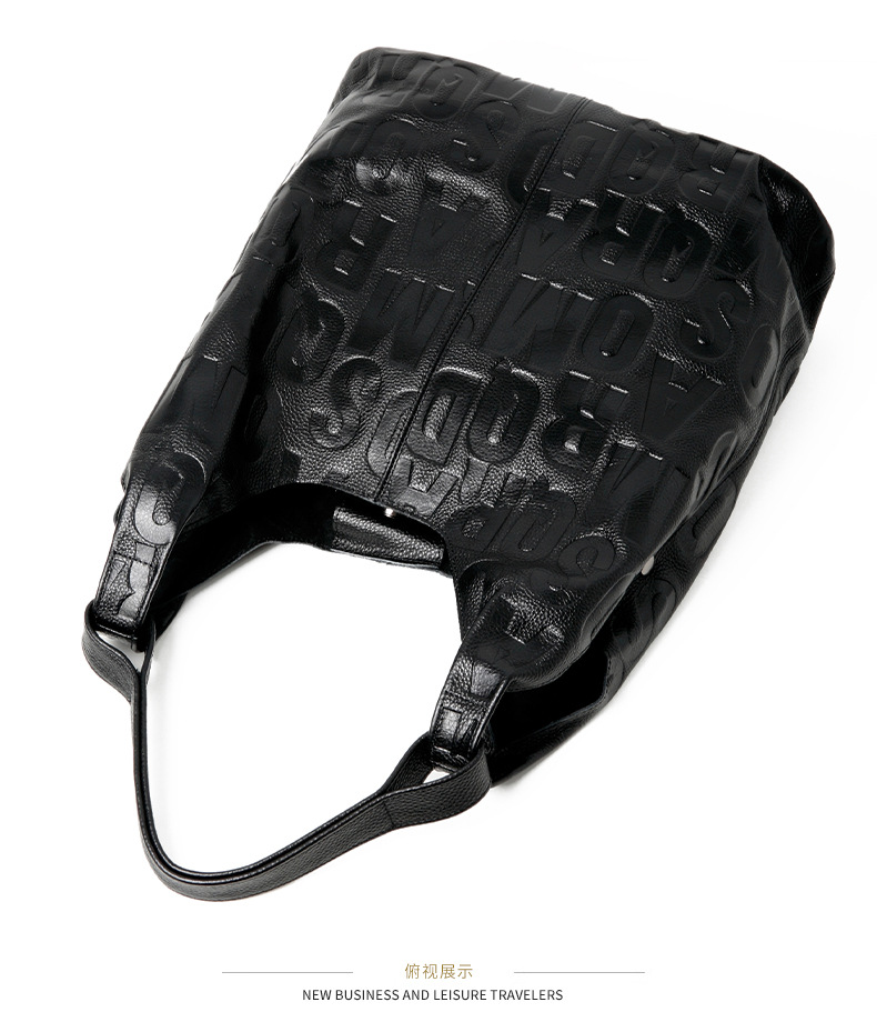 跨境托特包真皮女包新款大容量大包高级感头层牛皮通勤腋下单肩包详情20