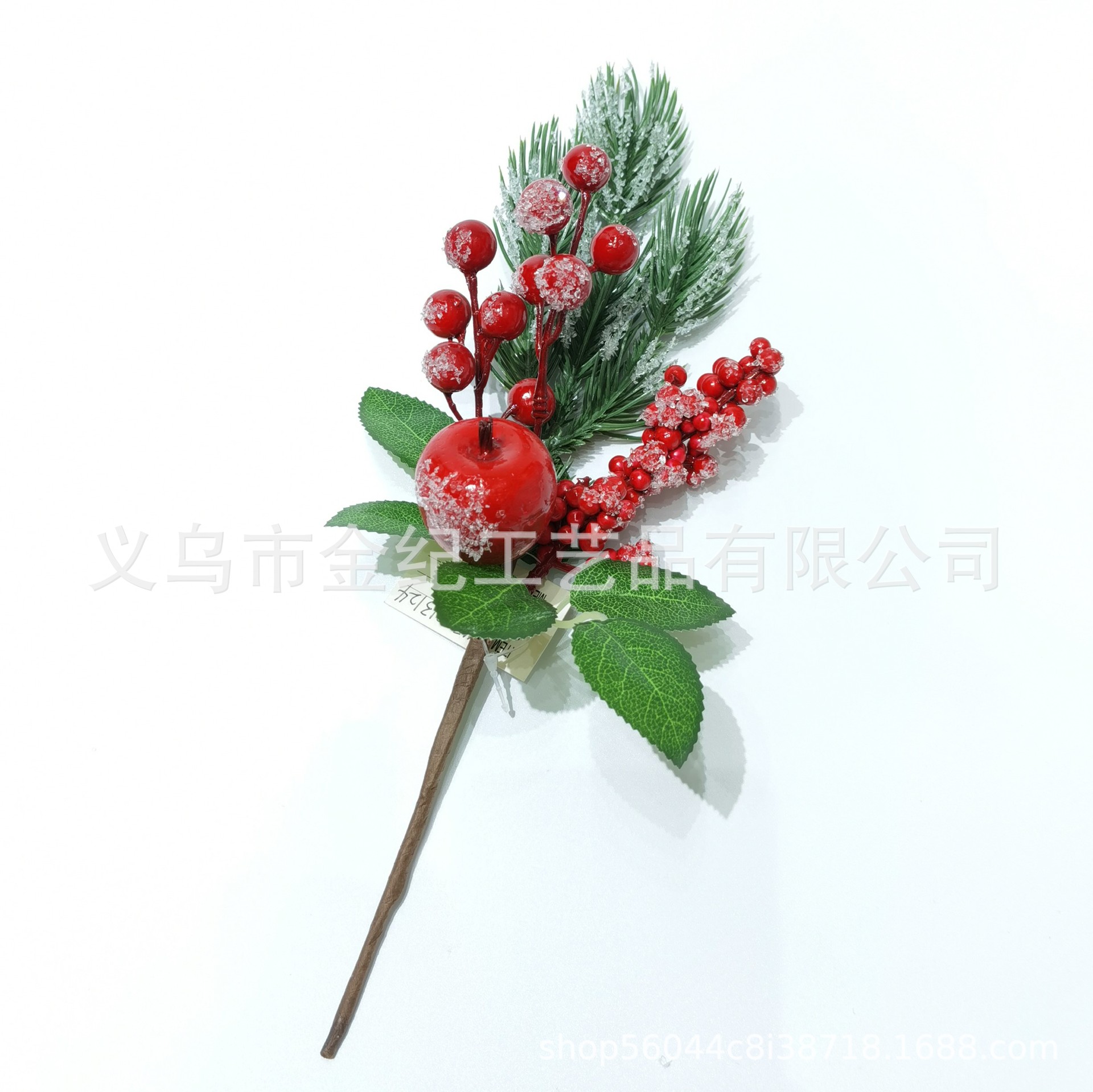 圣诞节跨境装饰品 红浆果花束插枝 仿真松针松果装饰 圣诞松针装饰 美观实用的圣诞节装饰详情5