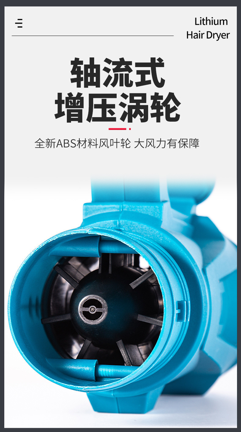 跨境外贸大功率吹风机多功能充电锂电户外工业除尘吹雪吹叶暴风机详情13