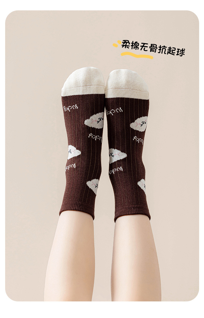 跨境秋冬儿童a类全棉袜子小绵羊儿童袜子中大童中筒男女童袜子详情14