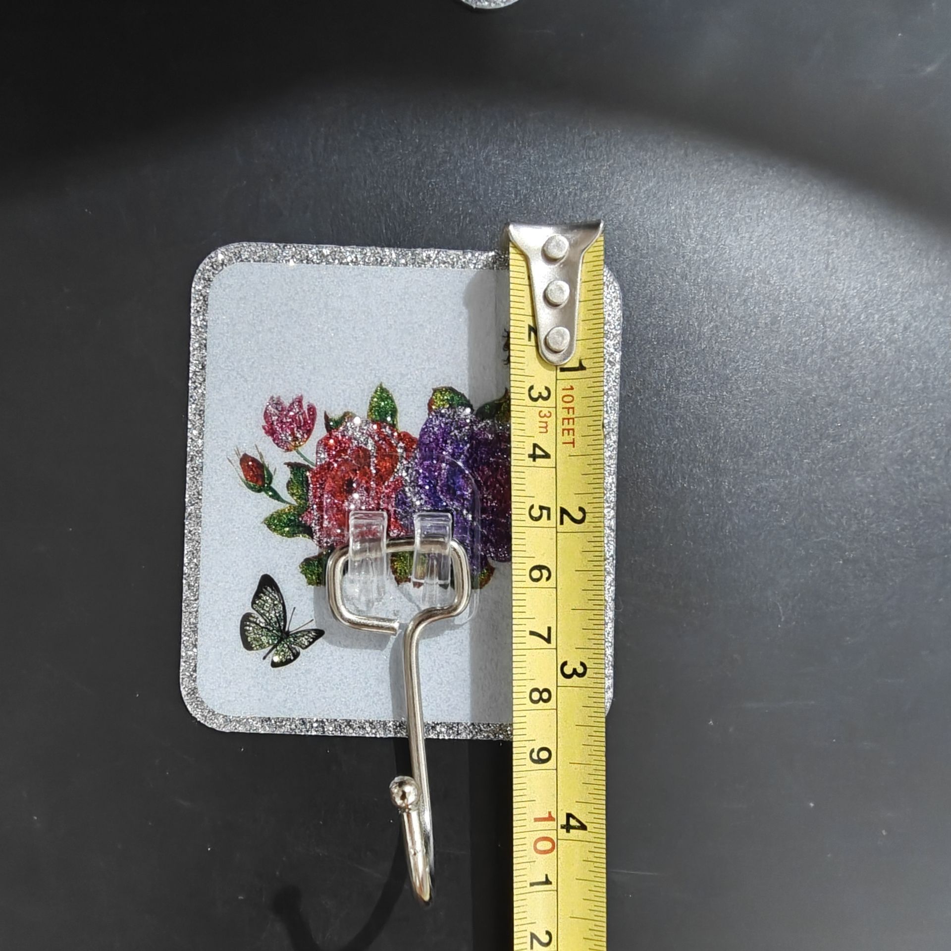 【1-1 Zone 】 Gold Powder Large Iron Hook 100 yuan per pack 2500 yuan per piece. Gold powder large iron hook, seamless large hook, no drilling, sticky hook, door, kitchen, bathroom, wall, coat and hat hook, 1 yuan pic 1