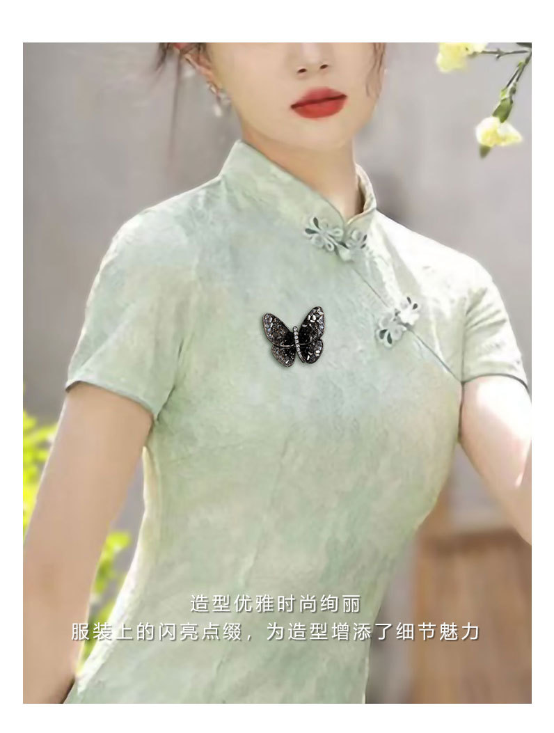 Fashionable and elegant crystal butterfly brooch, niche and light luxury insect corsage, personalized and creative brooch accessories pic 16