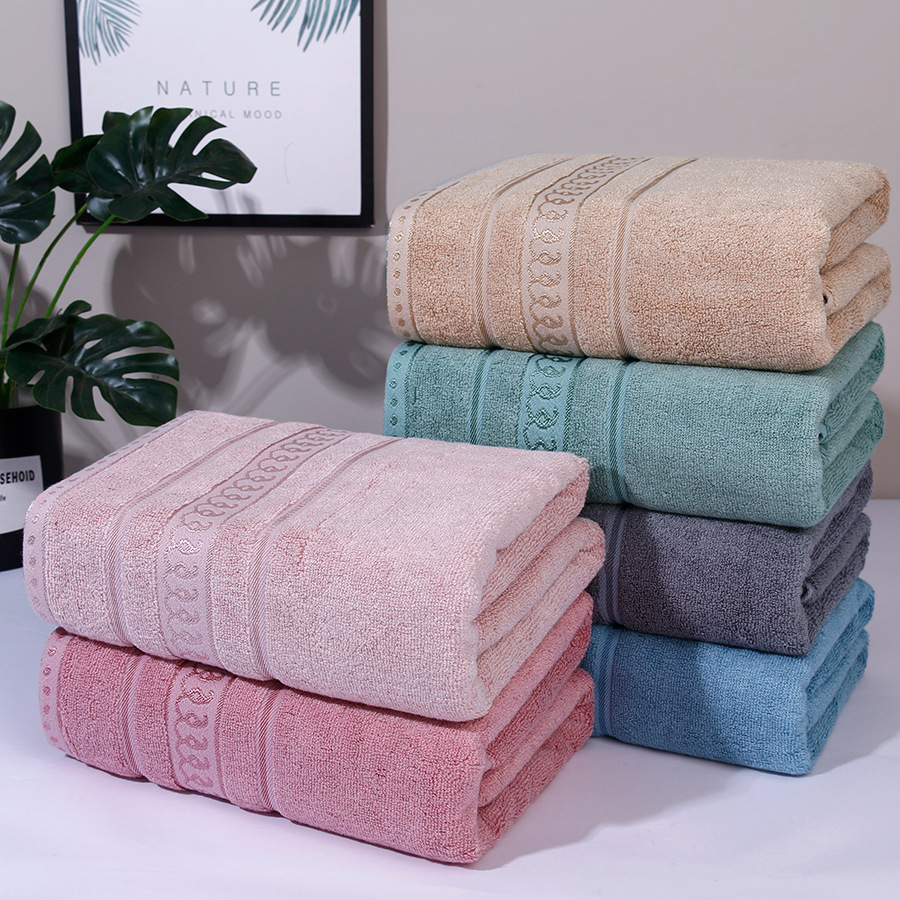 Thick bamboo fiber bath towels, soft and absorbent, adult bath towels, gift embroidered logo, large bath towels wholesale pic 9