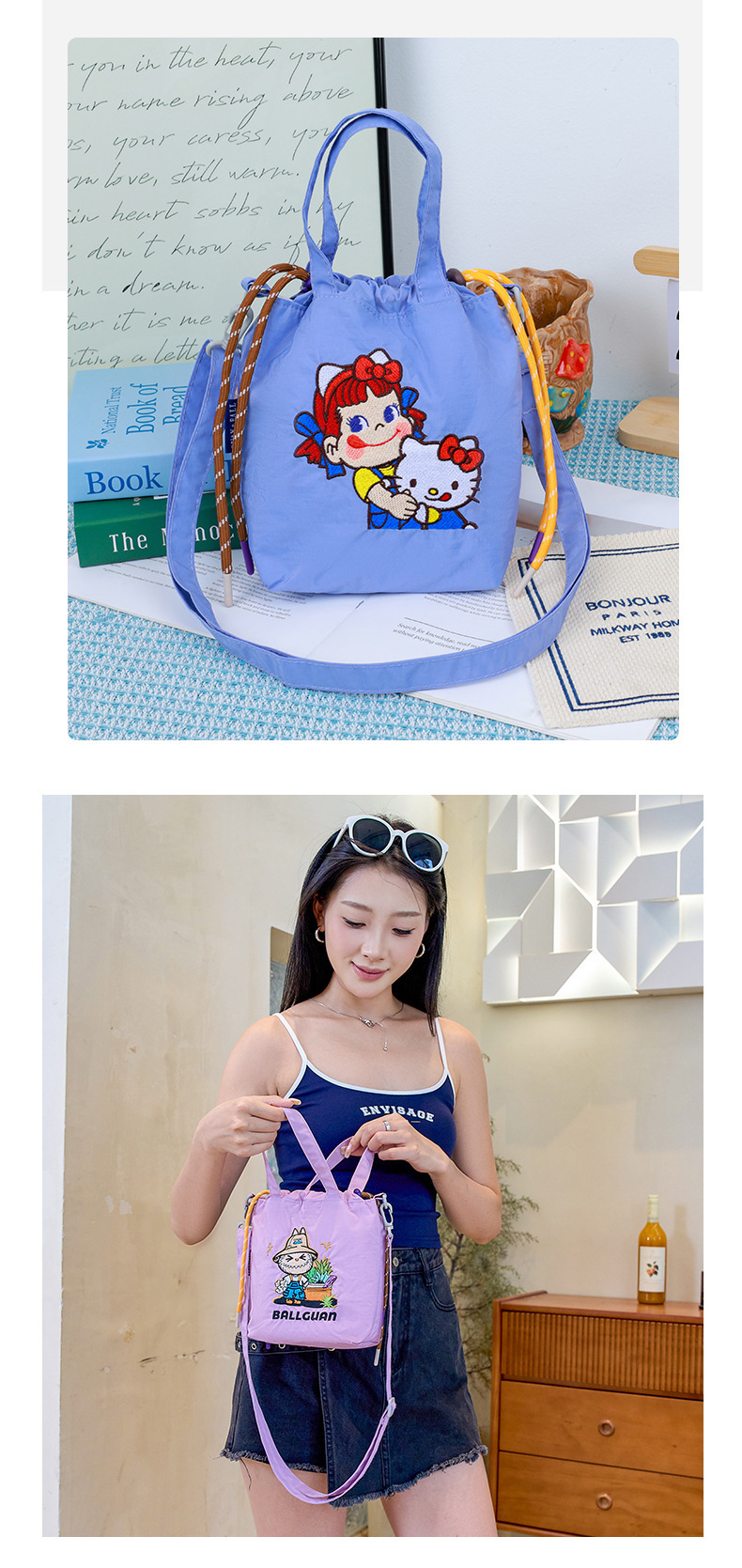 A new Korean summer stylish hand-held crossbody phone bag, waterproof casual fabric bag, lightweight, simple and versatile single-shoulder bag pic 8