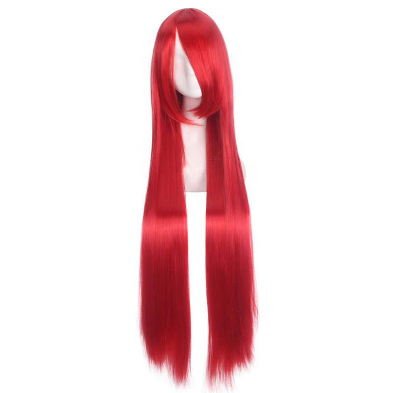 Anime wigs, European and American 100CM wigs, cosplay all-purpose long straight hair for women, multi-color long straight hair manufacturer wholesale pic 12