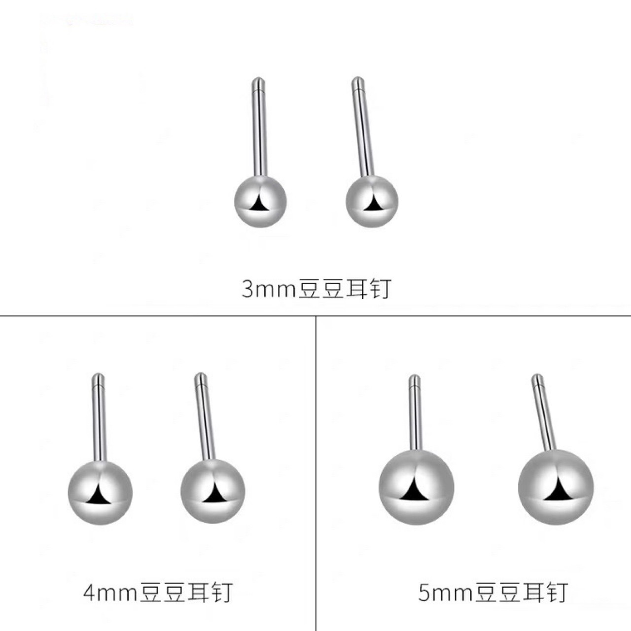 s999 all-body pure silver ear stud, simple and elegant for women, no need to remove for washing and sleeping, high-end ear hole care, foot silver ear bone stud wholesale pic 6