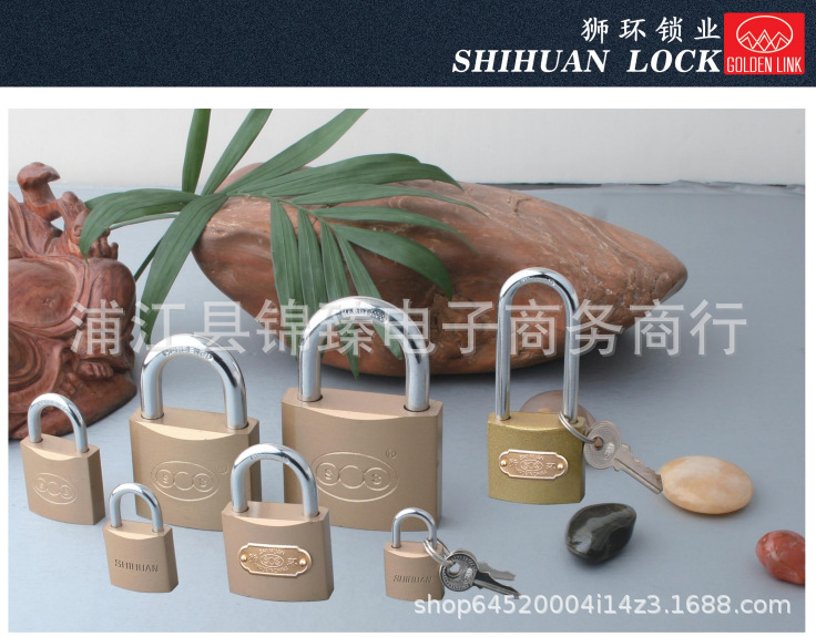 工厂直销仿铜锁一字锁挂锁单开通开家用锁具大门锁防盗迷你小锁头详情2