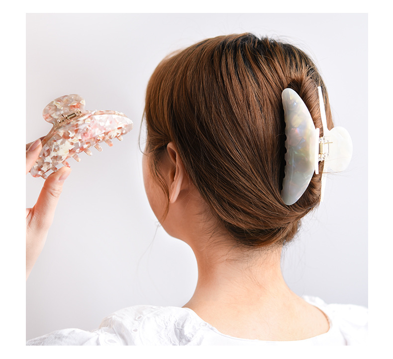 佳蕊韩版大号头饰发抓醋酸抓夹马尾夹女鲨鱼夹彩色发夹时尚发饰款详情5