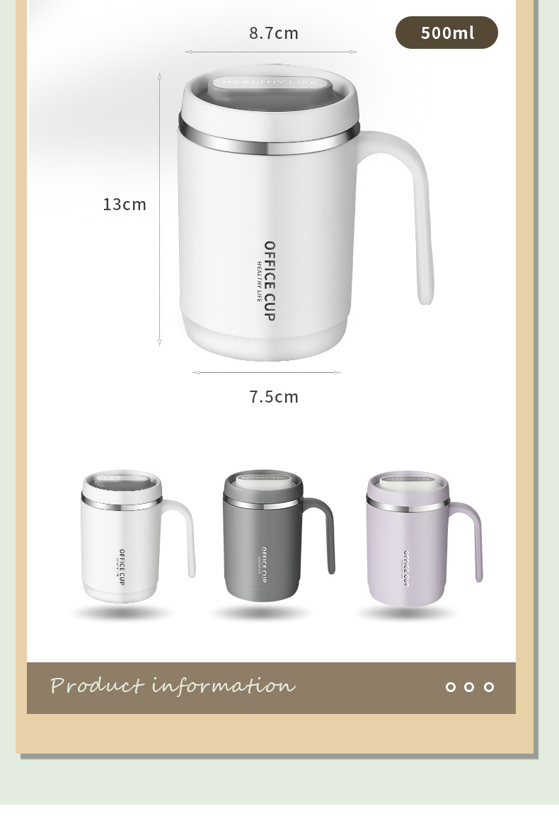 跨境304不锈钢马克杯保温杯咖啡杯防漏带盖白领办公杯批发礼品杯详情15