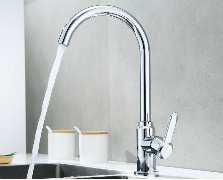 厂家大弯厨房水龙头冷热304不锈钢滚珠电镀洗菜盆龙头水暖五金详情12